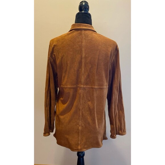 Reversable Womens Jacket ? Suede Brown & Cheetah Print other Side Sz ? Large - Picture 7 of 12